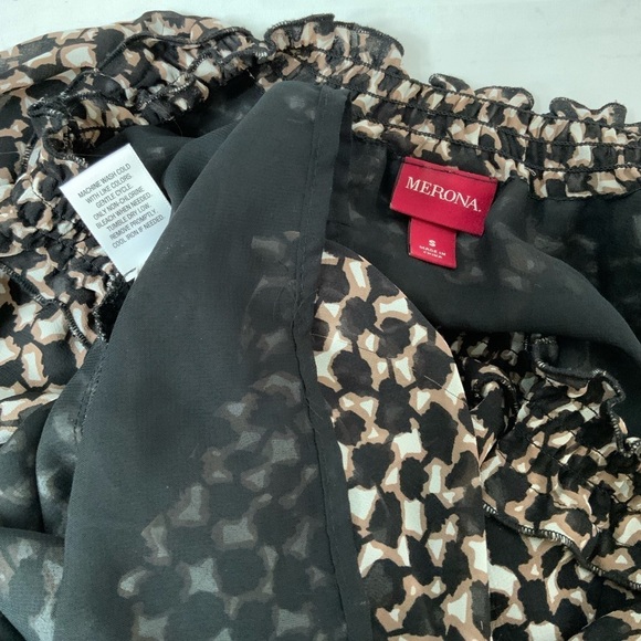 Merona Animal Print Shirred Peasant Short Sleeve - Picture 6 of 9